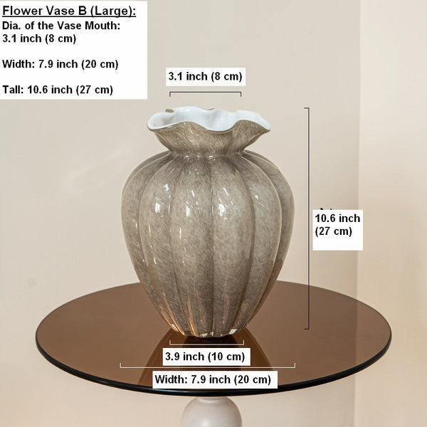 Handmade Liuli Vases, Color Glaze Vase, Contemporary Vases for Modern Home Decor, Glass Bud Vases, Centerpiece Vases on Table-ArtWorkCrafts.com