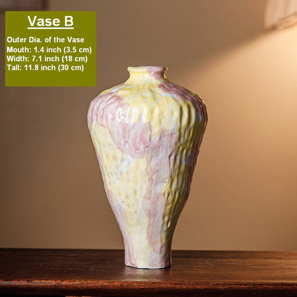 Handmade Water Holding Flower Vases, Modern Bouquet Flower Vases, Centerpiece on Dining Table, Large Flower Vase on Table, Pottery Flower Vases-ArtWorkCrafts.com