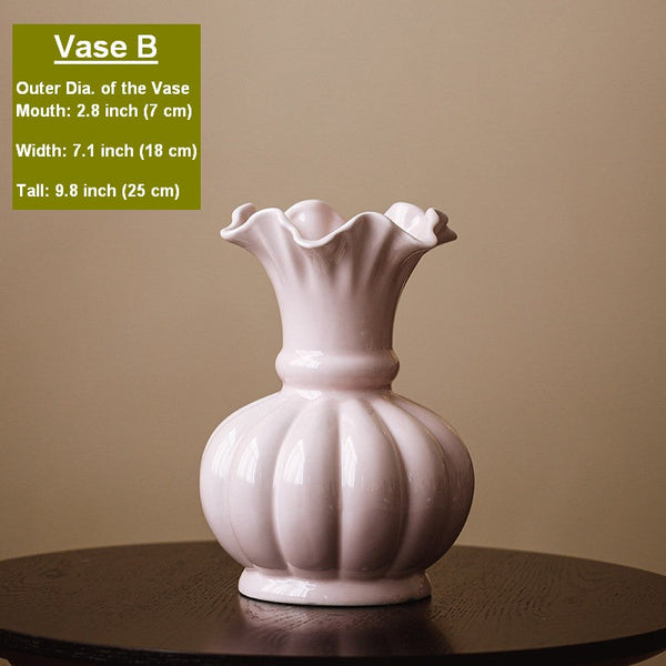 Ceramic Bud Vases, Small Flower Vases on Table, Handmade Water Holding Flower Vase, Rustic Porcelain Flower Vases-ArtWorkCrafts.com