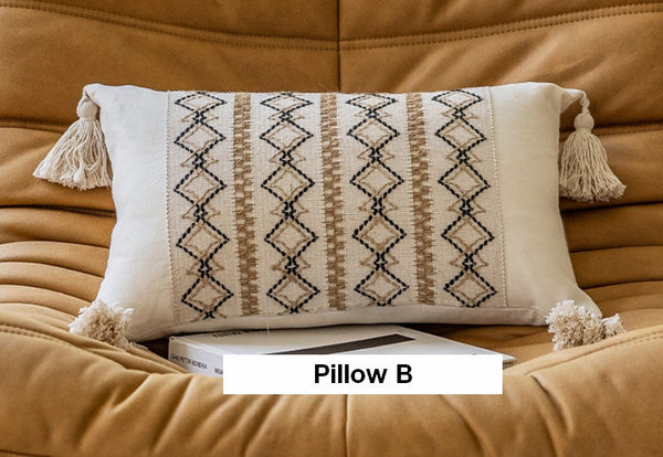 Modern Square Decorative Pillows for Couch, Large Modern Decorative Pillows for Bedroom, Contemporary Modern Sofa Pillows, Decorative Pillow Covers-ArtWorkCrafts.com