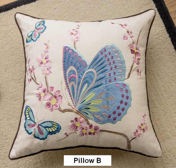 Decorative Throw Pillows for Living Room, Decorative Sofa Pillows, Butterfly Dragonfly Cotton and linen Pillow Cover, Modern Decorative Pillows for Couch-ArtWorkCrafts.com