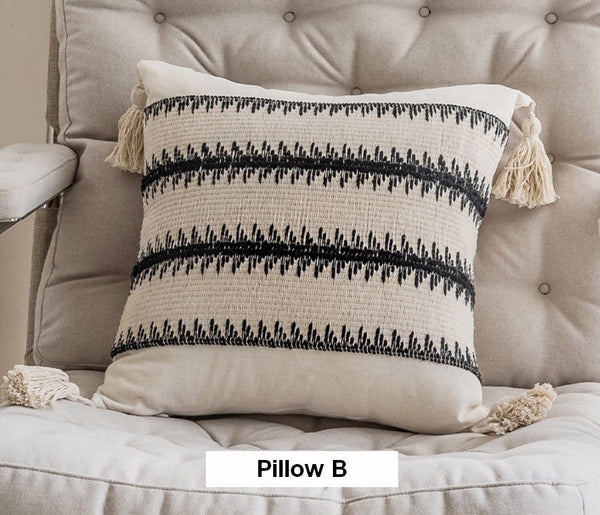 Decorative Pillow Covers, Large Modern Decorative Pillows for Bedroom, Large Square Modern Decorative Pillows for Couch, Contemporary Modern Sofa Pillows-ArtWorkCrafts.com