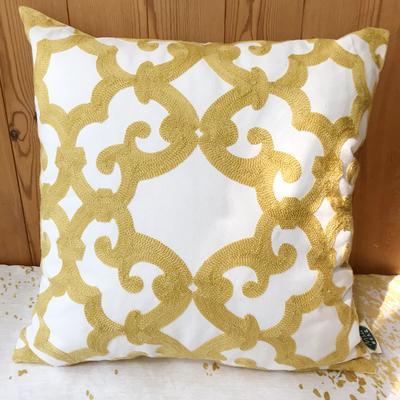 Modern Sofa Pillows, Geometric Decorative Pillows, Cotton Yellow Throw Pillows, Decorative Throw Pillows for Living Room-ArtWorkCrafts.com