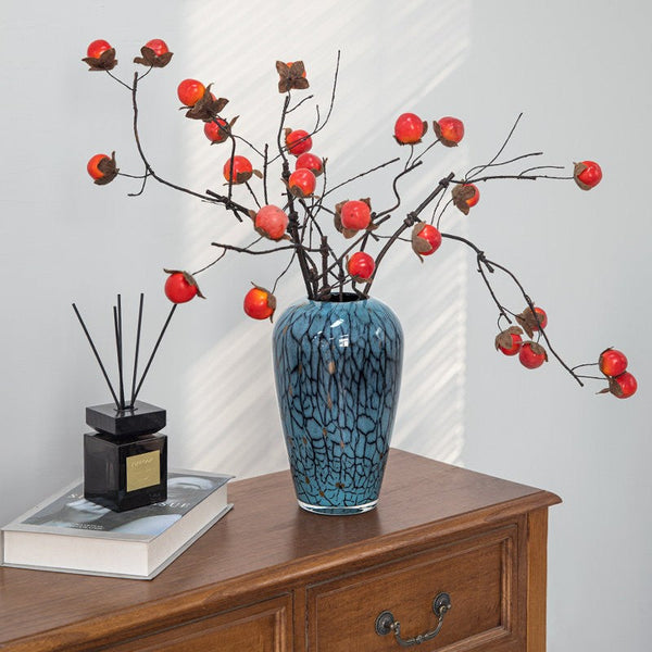 Glass Bud Vases, Bouquet Flower Vase, Colored Glaze Vase for Modern Home Decor, Handmade Liuli Vases, Centerpiece Vases on Table-ArtWorkCrafts.com