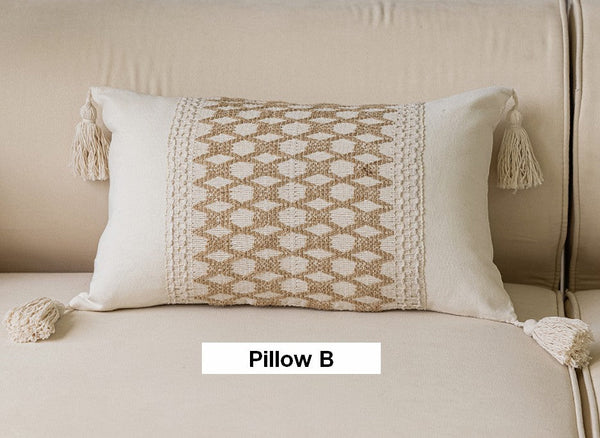 Contemporary Modern Sofa Pillows for Bedroom, Large Square Modern Throw Pillows for Couch, Simple Decorative Throw Pillows, Large Throw Pillow for Interior Design-ArtWorkCrafts.com