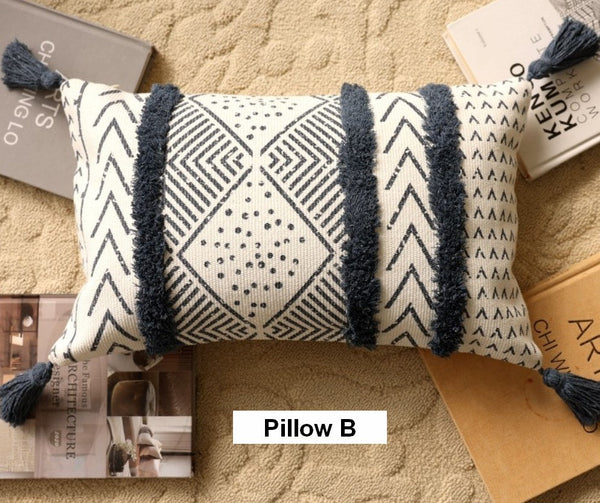 Oriental Square Pillows for Couch, Decorative Throw Pillows for Dining Room, Decorative Sofa Pillow Covers, Bohemian Geometric Modern Pillows-ArtWorkCrafts.com