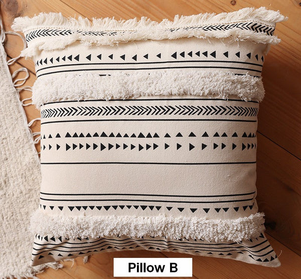 Modern Decorative Pillows for Interior Design, Decorative Pillow Covers, Square Modern Throw Pillows for Couch, Contemporary Modern Sofa Pillows-ArtWorkCrafts.com
