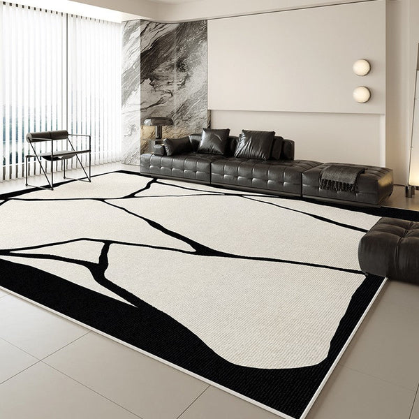 Contemporary Modern Rugs for Bedroom, Large Modern Rugs for Living Room, Extra Large Geometric Modern Rugs for Dining Room-ArtWorkCrafts.com