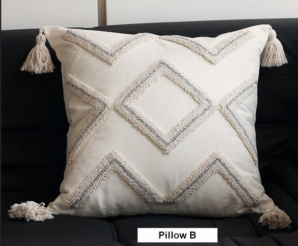 Decorative Pillows for Bedroom, Square Modern Throw Pillows for Couch, Modern Decorative Pillows for Interior Design, Contemporary Modern Sofa Pillow Covers-ArtWorkCrafts.com