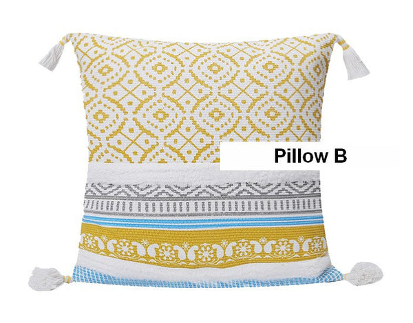 Contemporary Decorative Pillow Covers, Modern Decorative Pillow for Interior Design, Geometric Modern Sofa Pillows for Bedroom, Modern Square Pillows for Couch-ArtWorkCrafts.com