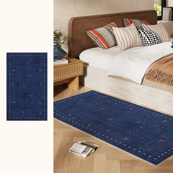 Modern Runner Rugs Next to Bed, Contemporary Runner Rugs for Living Room, Blue Runner Rugs for Hallway, Bathroom Runner Rugs, Kitchen Runner Rugs-ArtWorkCrafts.com