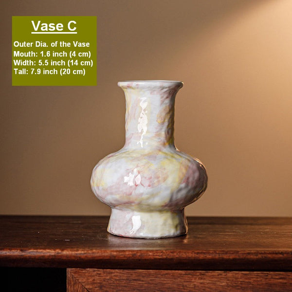 Handmade Water Holding Flower Vases, Modern Bouquet Flower Vases, Centerpiece on Dining Table, Large Flower Vase on Table, Pottery Flower Vases-ArtWorkCrafts.com