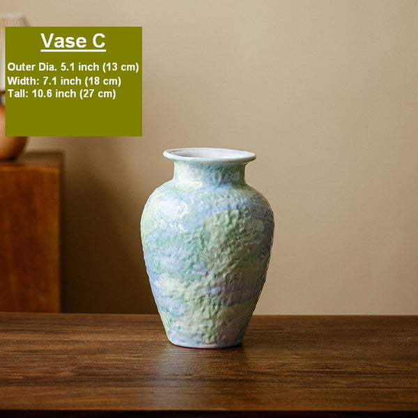 Modern Porcelain Flower Vases, Handmade Water Holding Flower Vases, Centerpiece on Dining Table, Ceramic Bouquet Vases, Flower Vases on Table-ArtWorkCrafts.com