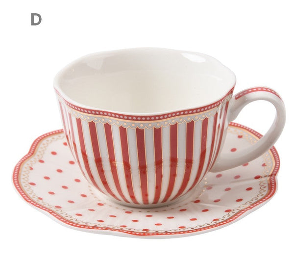 Elegant Modern Ceramic Coffee Cups, Creative Porcelain Tea Cup Saucer Set, Unique Porcelain Cup and Saucer, Afternoon British Tea Cups-ArtWorkCrafts.com