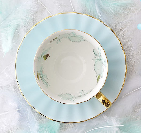 Beautiful British Tea Cups, Unique Afternoon Tea Cups and Saucers, Elegant Ceramic Coffee Cups, Royal Bone China Porcelain Tea Cup Set-ArtWorkCrafts.com