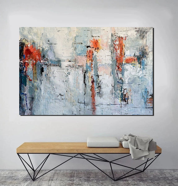 Abstract Acrylic Paintings for Living Room, Buy Paintings Online, Heavy Texture Canvas Art, Modern Contemporary Artwork-ArtWorkCrafts.com
