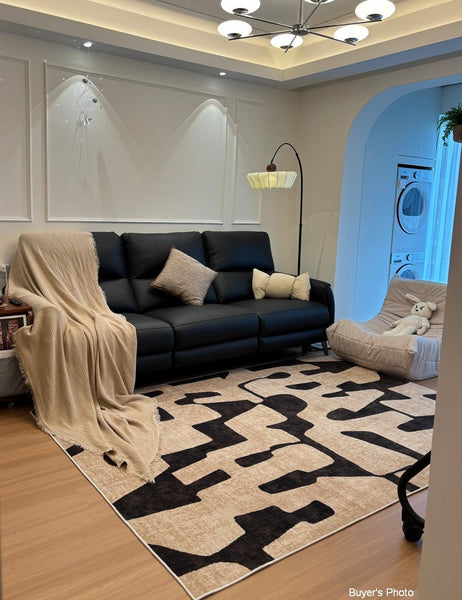 Large Modern Rugs for Living Room, Modern Rugs under Dining Room Table, Contemporary Abstract Rugs Next to Bed, Geometric Modern Carpets for Office-ArtWorkCrafts.com