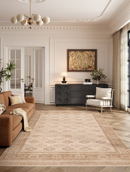 Modern Rugs for Dining Room, Abstract Contemporary Modern Rugs, Geometric Contemporary Rugs Next to Bed, Mid Century Area Rugs for Living Room-ArtWorkCrafts.com