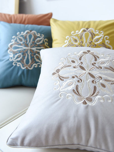 Contemporary Decorative Pillows, Modern Throw Pillows, Decorative Flower Pattern Throw Pillows for Couch, Modern Sofa Pillows-ArtWorkCrafts.com