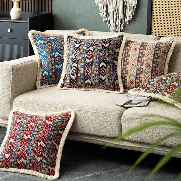 Large Bohemian Decorative Sofa Pillows for Living Room, Modern Geometric Pillows, Decorative Throw Pillows for Bedroom, Oriental Throw Pillow for Couch-ArtWorkCrafts.com