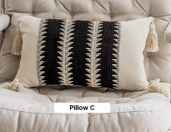 Large Modern Decorative Pillows for Bedroom, Decorative Pillow Covers, Square Modern Decorative Pillows for Couch, Contemporary Modern Sofa Pillows-ArtWorkCrafts.com