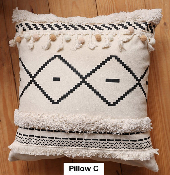 Modern Decorative Pillows for Interior Design, Decorative Pillow Covers, Square Modern Throw Pillows for Couch, Contemporary Modern Sofa Pillows-ArtWorkCrafts.com