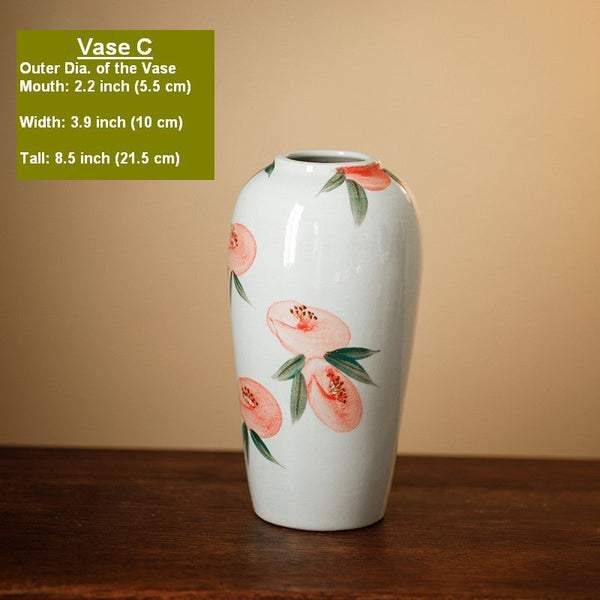 Handmade Water Holding Flower Vases, Modern Flower Vase Centerpiece on Table, Porcelain Flower Vases, Ceramic Bouquet Vases-ArtWorkCrafts.com