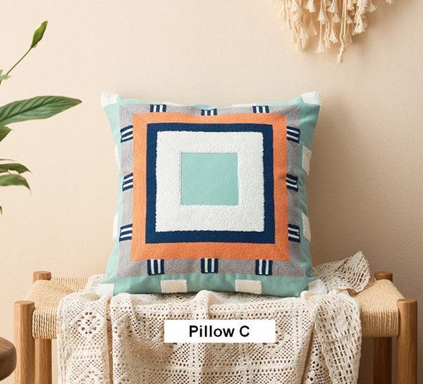 Large Modern Sofa Cushion, Decorative Pillow Covers, Modern Pillows for Couch, Abstract Decorative Throw Pillows for Living Room-ArtWorkCrafts.com