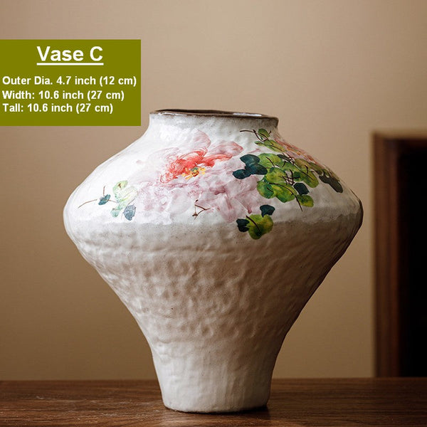 Flower Vases on Table, Handmade Water Holding Flower Vases, Centerpiece on Dining Table, Modern Porcelain Flower Vases, Ceramic Bouquet Vases-ArtWorkCrafts.com