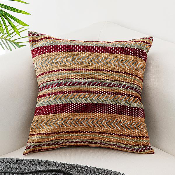 Bohemian Decorative Sofa Pillows, Extra Large Geometric Pattern Chenille Throw Pillows, Oriental Throw Pillow for Couch-ArtWorkCrafts.com