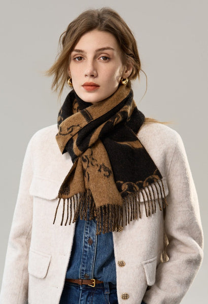 Cold Weather Scarf, Fashion Scarf, Soft Cashmere Scarf for Girls, Elegant Designer Scarf, Holiday Women Scarf, Christmas Gifts for Her, Modern Wool Scarf, Warm Winter Scarf-ArtWorkCrafts.com