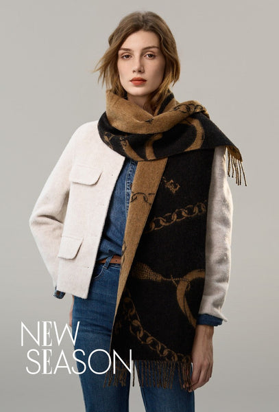 Cold Weather Scarf, Fashion Scarf, Soft Cashmere Scarf for Girls, Elegant Designer Scarf, Holiday Women Scarf, Christmas Gifts for Her, Modern Wool Scarf, Warm Winter Scarf-ArtWorkCrafts.com