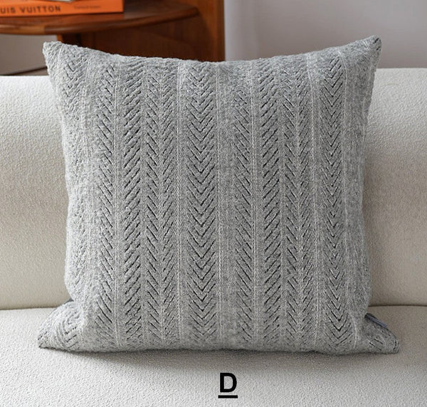 Modern Sofa Pillows, Contemporary Throw Pillows for Living Room, Extra Large Decorative Pillows for Couch, Modern Square Pillows-ArtWorkCrafts.com