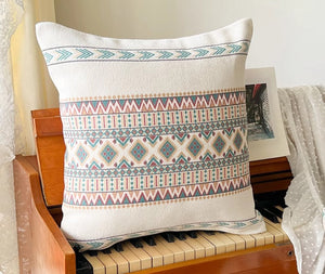 Modern Square Pillows for Couch, Bohemian Decorative Sofa Pillows, Geometric Modern Pillow Covers, Oriental Decorative Throw Pillows for Dining Room-ArtWorkCrafts.com