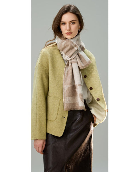 Cold Weather Scarf, Winter Scarf, Soft Cashmere Scarf for Women, Casual Scarf for Women, Modern Wool Scarf for Women, Fashion Designer Scarf-ArtWorkCrafts.com