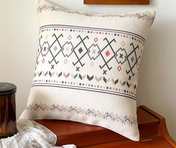 Decorative Sofa Pillow Covers, Decorative Throw Pillows for Dining Room, Bohemian Geometric Modern Pillows, Oriental Square Pillows for Couch-ArtWorkCrafts.com