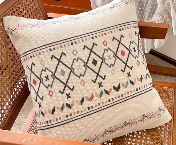 Decorative Sofa Pillow Covers, Decorative Throw Pillows for Dining Room, Bohemian Geometric Modern Pillows, Oriental Square Pillows for Couch-ArtWorkCrafts.com
