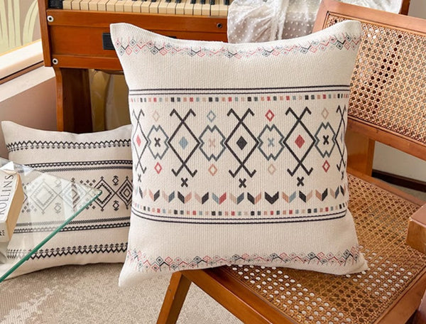 Decorative Sofa Pillow Covers, Decorative Throw Pillows for Dining Room, Bohemian Geometric Modern Pillows, Oriental Square Pillows for Couch-ArtWorkCrafts.com