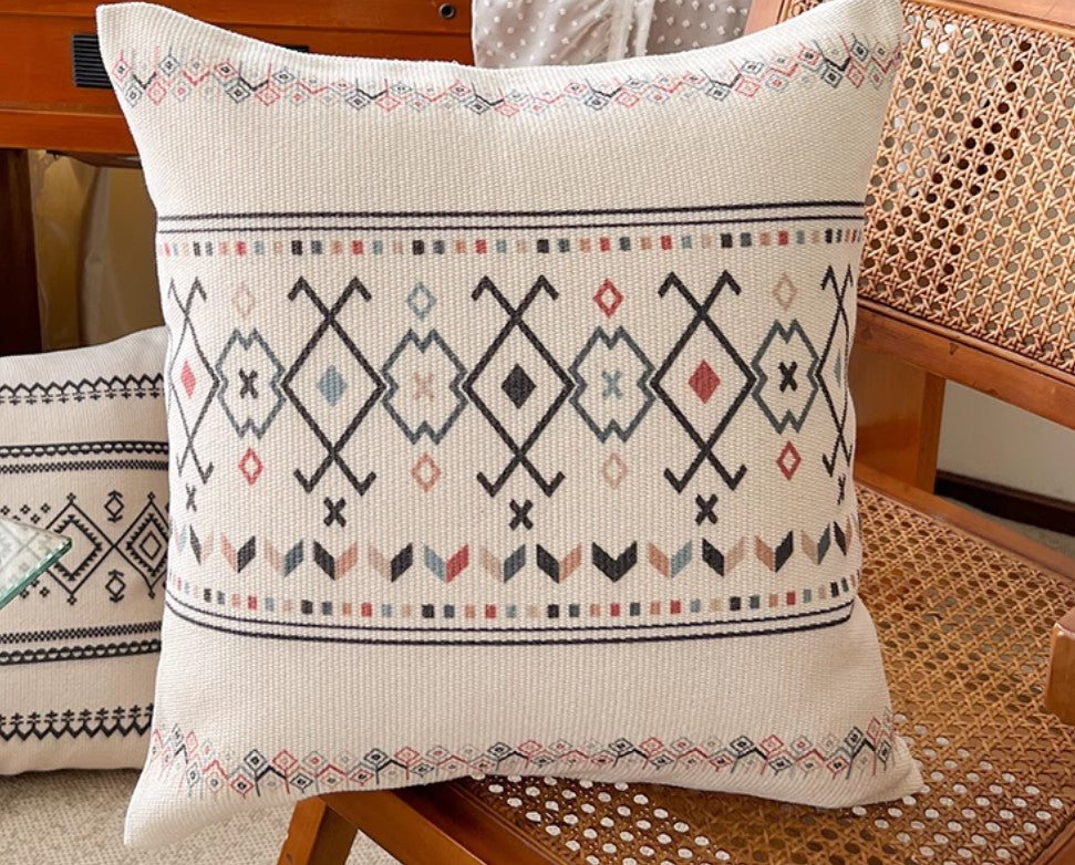 Decorative Sofa Pillow Covers, Decorative Throw Pillows for Dining Room, Bohemian Geometric Modern Pillows, Oriental Square Pillows for Couch-ArtWorkCrafts.com