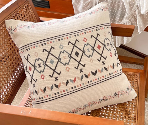 Decorative Sofa Pillow Covers, Decorative Throw Pillows for Dining Room, Bohemian Geometric Modern Pillows, Oriental Square Pillows for Couch-ArtWorkCrafts.com