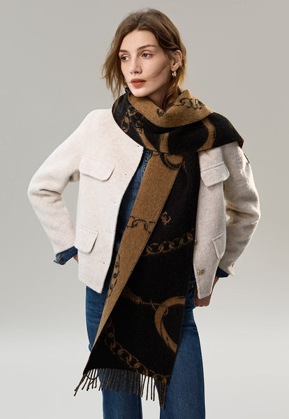 Cold Weather Scarf, Fashion Scarf, Soft Cashmere Scarf for Girls, Elegant Designer Scarf, Holiday Women Scarf, Christmas Gifts for Her, Modern Wool Scarf, Warm Winter Scarf-ArtWorkCrafts.com