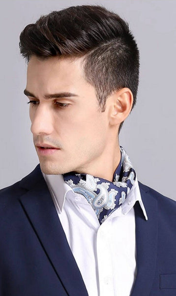 Scarf For Suit Men, Thin Silk Neck Scarf, Short Real Silk Scarf, Mens Short Silk Neckwear, Skinny Silk Scarf Mens, Casual Silk Scarf Men, Lightweight Short Silk Scarf-ArtWorkCrafts.com
