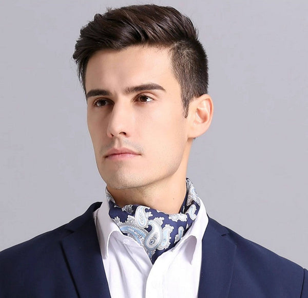 Scarf For Suit Men, Thin Silk Neck Scarf, Short Real Silk Scarf, Mens Short Silk Neckwear, Skinny Silk Scarf Mens, Casual Silk Scarf Men, Lightweight Short Silk Scarf-ArtWorkCrafts.com