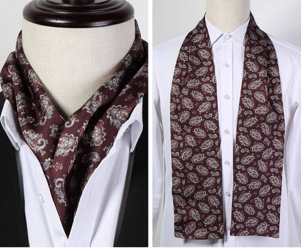 Thin Silk Neck Scarf, Scarf For Suit Men, Short Real Silk Scarf, Mens Short Silk Neckwear, Skinny Silk Scarf Mens, Casual Silk Scarf Men, Lightweight Short Silk Scarf-ArtWorkCrafts.com