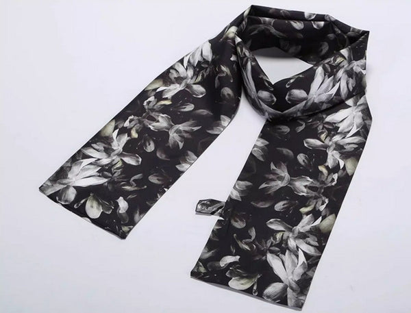 Lightweight Short Silk Scarf, Casual Silk Scarf Men, Mens Dress Silk Scarf, Short Silk Ascot Men, Silk Scarf For Blazer, Mens Summer Silk Scarf-ArtWorkCrafts.com