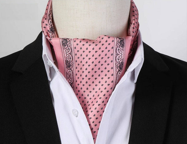 Mens Dress Silk Scarf, Short Silk Ascot Men, Lightweight Short Silk Scarf, Casual Silk Scarf Men, Silk Scarf For Blazer, Mens Summer Silk Scarf-ArtWorkCrafts.com