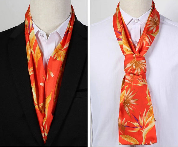 Narrow Pure Silk Scarf, Short Silk Neckerchief Men, Short Silk Ascot Men, Silk Scarf For Blazer, Mens Summer Silk Scarf, Soft Silk Short Scarf, Business Slim Silk Scarf, Mens Thin Silk Neck Scarf-ArtWorkCrafts.com
