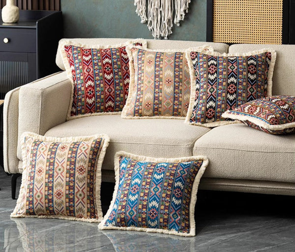Oversized Decorative Throw Pillows, Bohemian Decorative Sofa Pillows for Living Room, Extra Large Modern Geometric Pillows, Oriental Throw Pillow for Couch-ArtWorkCrafts.com