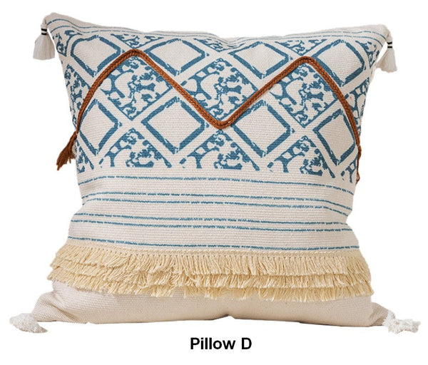 Bohemian Decorative Sofa Pillows for Bedroom, Decorative Square Pillow Covers, Geometric Pattern Decorative Pillow for Couch-ArtWorkCrafts.com