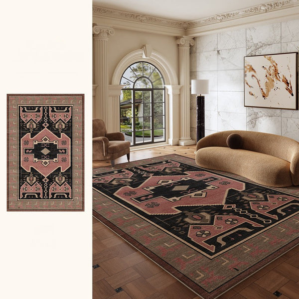 Large Modern Rugs under Dining Room Table, Contemporary Abstract Rugs Next to Bed, Vintage Soft Turkish Rug for Living Room, Geometric Modern Carpets for Office